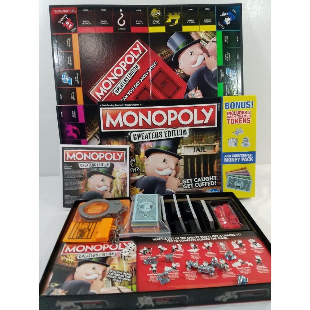 Hasbro Monopoly Game Cheaters Edition Board Game Complete 2018